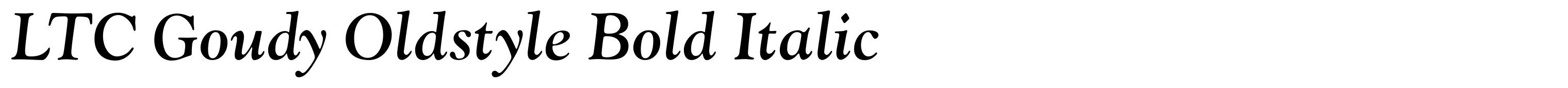 LTC Goudy Oldstyle Bold Italic